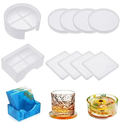 Obrázok produktu pre Silikónová forma na odlievanie, živica, DIY, podložky z živice, formy na epoxidovú živicu, 10 kusov