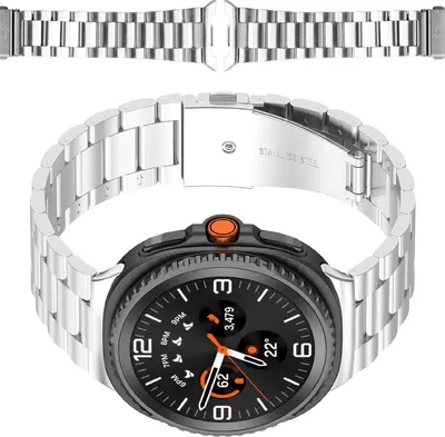 Produktbild von Bizon Armband Uhr Aura Samsung Galaxy Watch 8 40mm / 44mm / 8 Classic 46mm silber