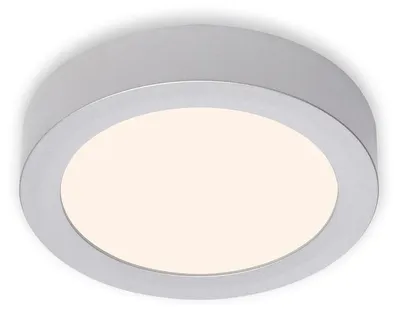 Produktbild von LED Aufbauleuchte Aufbaulampe 12W 3000K silber Metall-Kunststoff Ø17cm Briloner