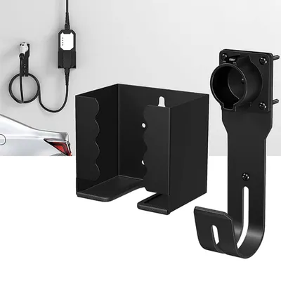 Productafbeelding van 1 Set houder voor elektrische auto-oplaadkabel, J1772 houder voor elektrische auto-oplaadkabels, houder voor laadstation, wandmontage-aansluiting voor elektrische voertuigen