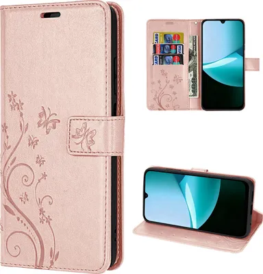 Produktbild von Hülle für Xiaomi Redmi 15C Handy Tasche Handyhülle Wallet Case Flip Cover Rosegold