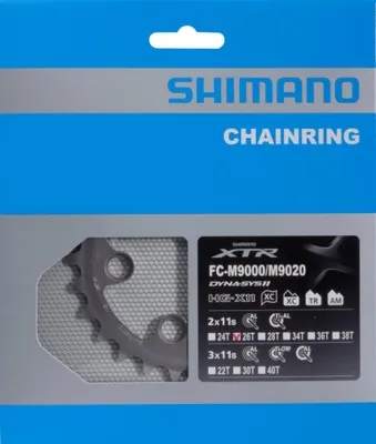 Produktbild von SHIMANO Kettenblatt XTR FC-M9000/FC-M9020 26 Zähne - präziser Antrieb für ans...