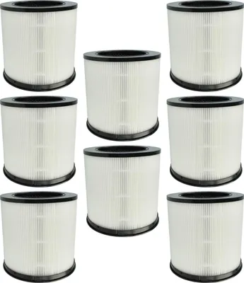 Produktbild von vhbw 8x Luftilter kompatibel mit Xiaomi Smart Air Purifier 4 Compact Luftreiniger - Kombifilter Vorfilter + HEPA + Aktivkohle