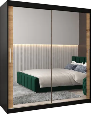 Produktbild von Kleiderschrank, Schiebetürenschrank Schlafzimmer, Schrank mit Spiegel TOKYO 3 180 cm