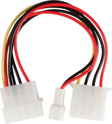 Produktbild von Valueline VLCP74030V015, 0,15 m, Molex (4-pin), Molex (4-pin) + Fan (3-pin), Männlich, Männlich, Schwarz, Rot, Weiß