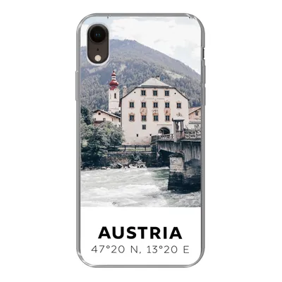 Produktbild von MuchoWow® Handyhülle Schutzhülle Hülle für iPhone XR Österreich - Wasser - Alpen Silikon Softcase Handy Hülle - Schutzdeckel