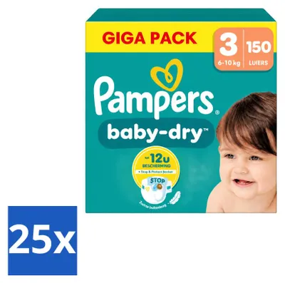 Immagine prodotto di 25 pannolini Pampers Baby-Dry, taglia 3 - confezione - 25 pezzi