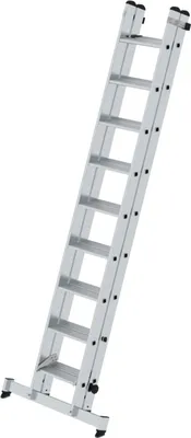 Produktbild von MUNK Stufen-Schiebeleiter mit nivello-Traverse 2-teilig 2x9 Stufen