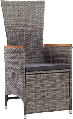 Produktbild von 2 Gartenstühle aus grauem Polyrattan