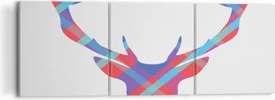Produktbild von Bild auf Leinwand - Leinwandbild - Abstraktion Hörner - 120x40cm - Wand Bild - Wanddeko - Leinwanddruck - Bilder - Kunstdruck - Wanddekoration - Leinwand bilder - Wandkunst - CA120x40-3607