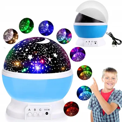 Produktbild von LED Sternen Projektor Nachtlicht für Kinder mit USB