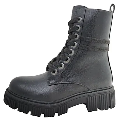 Immagine prodotto di Dockers by Gerli: Scarpe da bambino, stivali con lacci, modello stivaletto, colore nero, adatte per il tempo libero