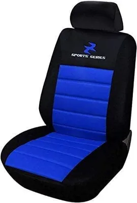 Productafbeelding van 1-delige universele autostoelhoes, zwart-blauw