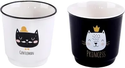 Zdjęcie produktu dla ZESTAW garnków 6 sztuk, ceramiczne 90ML 2ASS - mix wariantów lub kolorów