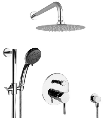 Obrázek produktu pro PaulGurkes Sada sprchových hlavic, kompletní, pod omítku, sprchová tyč 20 cm, sprchová hlavice