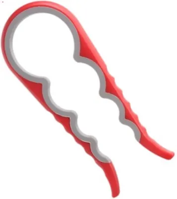 Immagine prodotto di Go Go Gadget – Apribottiglie multifunzione 4-in-1 – Ideale per tappi, vasetti e bottiglie – Colore: rosso/grigio