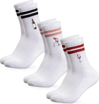 Produktbild von Occulto Damen & Herren Motiv Tennissocken mit Streifen 3er Pack (Modell: Summer)