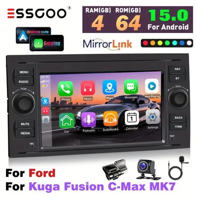 Imagen del producto de Reproductor multimedia para Android – Sistema de entretenimiento para el automóvil – Sistema de navegación – Radio para coche
