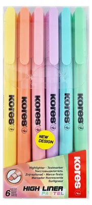 Immagine prodotto di Kores TM36246 Penna evidenziatore Kores "High Liner Pastel", confezione da 6 pz