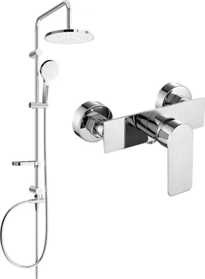 Immagine prodotto di Mexen Erik set doccia esterno con soffione e miscelatore doccia Alexa, cromo - 71240205-00