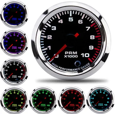 Obrázok produktu pre 52mm/2in univerzálny otáčkomer so 7 farbami s rozsahom merania 0-10000 otáčok za minútu