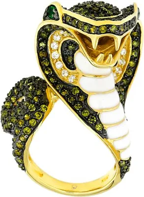 Produktbild von Sarah Kern Eurydike Ring im Schlangen-Design, Farbe Heat, Größe 16