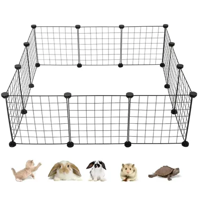 Produktbild von Tiergehege Laufstall Welpenauslauf Kaninchen Meerschweinchen Katze Hund 90x90 cm