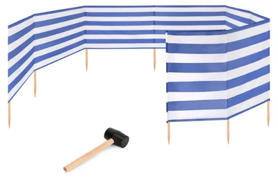 Produktbild von Garronda Strand Windschutz Sichtschutz 12m lang plus Gummihammer GAEX001 (Streifen, 12 m)