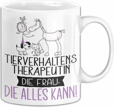 Produktbild von Tierverhaltenstherapeutin Geschenk Tasse Becher Die Frau Die Allen Kann Geschenkidee für eine Tierverhaltenstherapeutin Lustig (Weiß)