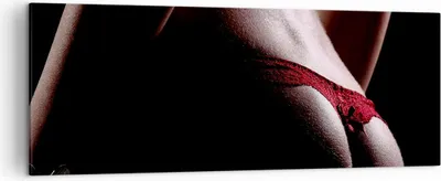 Produktbild von Bild auf Leinwand - Leinwandbild - Frau Körper String - 140x50cm - Wand Bild - Wanddeko - Leinwanddruck - Bilder - Kunstdruck - Wanddekoration - Leinwand bilder - Wandkunst - AB140x50-2250