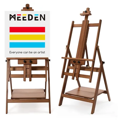 H-Frame Staffelei aus Buchenholz, verstellbar bis 223,5 cm