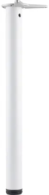 Produktbild von Camar Tischfuß rund Ø 60 x 700 mm Stahl, weiß matt  höhenverstellbar