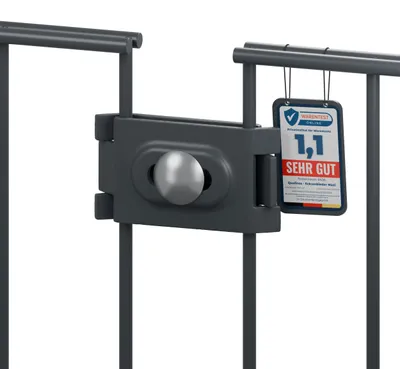 Produktbild von Qualinos 20 Sets Maxi-Eckverbinder Anthrazit, Doppelstabmattenzaun Befestigung, Doppelstabmattenzaun Zubehör, feuerverzinkt, M8×35