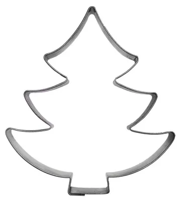 Productafbeelding van Kerstboomvorm voor koekjes - Koekvorm - 9,5 cm - Roestvrij staal - 1 stuk - Zilver