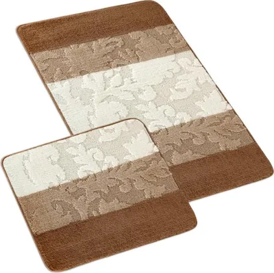 Obrázok produktu pre SÚPRAVA DO KÚPEĽNE 60x100 + 60x50 cm – bez výrezu – súprava 60x100, 60x50 cm – biela, béžová, hnedá