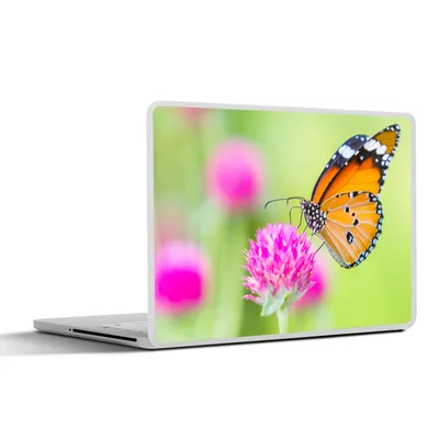 Produktbild von MuchoWow® Laptop Aufkleber Sticker Cover Insekten - Schmetterlinge - Blumen 36.5x27.5 cm - Laptop-Sticker