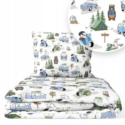 Immagine prodotto di Set Biancheria da Letto per Lettino 90 × 120 cm + Federa 40 × 60 cm – 100% Cotone per Neonato e Bambino