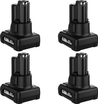 Produktbild von Bosch Ersatzbatterie, 6000mAh Kapazität, Li-Ion Technologie, 4Pack 6000mAH