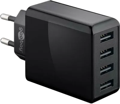 Produktbild von 4-fach USB-Ladegerät (30W) schwarz (schwarz)