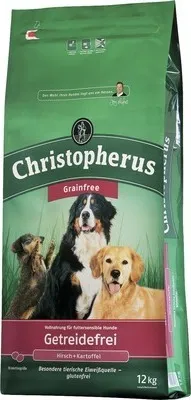 Produktbild von Christopherus Getreidefrei Hirsch + Kartoffel, Adult, jede Rasse, 12 kg, Gluten-frei