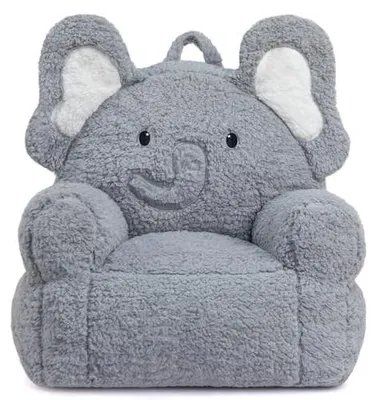 Zdjęcie produktu dla Sofa dziecięca fotel dla dziecka słonik szary sherpa pianka
