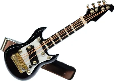 Produktbild von E-Gitarre Krawattennadel Krawattenhalter +Box Miniblings Gitarrist Musik Schwarz