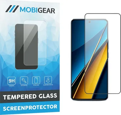 Produktbild von Mobigear Premium  POCO X6 Panzerglas Gehärtetes Glas Displayschutz - Hüllenfreundlich - Schwarz