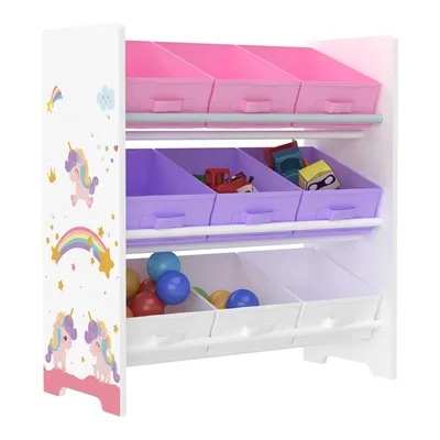 Productafbeelding van And OutdoorMatch Kinderrekje Mimi – 59,5 x 65 x 30 cm – met eenhoornmotief – voor kinderen – voor jongens – voor meisjes