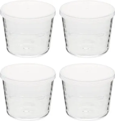 Produktbild von Gläserne Multifunktions-Becher-Set mit Deckel – Ideal für Milch, Saft und Snacks