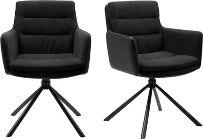 Immagine prodotto di Calicosy - Set di 2 Sedie Nere L63 cm - Logan