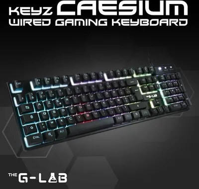 Immagine prodotto di Tastiera senza fili G-Lab KEYZ-CAESIUMT-W/SP Nero