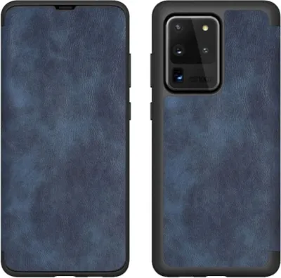 Image de Étui portefeuille Beline pour Samsung Galaxy S21 Ultra - Étui de protection bleu pour téléphone portable