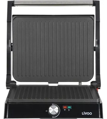 Produktbild von Livoo DOC223, Schwarz, Edelstahl, Rechteckig, Tasten, Drehregler, 290 x 230 mm, 230 °C