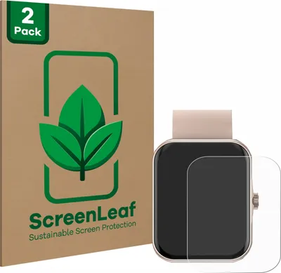 Produktbild von 2x ScreenLeaf Schutzfolie für Mutoy Smartwatch 1.83" nachhaltiger Displayschutz Display Schutz Folie Klar Transparent